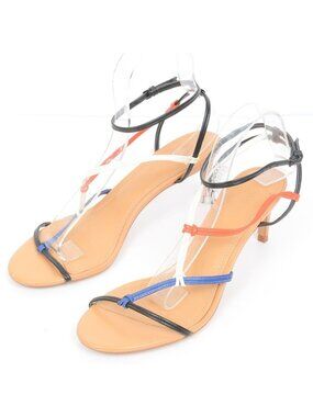ZARA Women's 11 (EUR 42) Vibrant Colorful Mid-heeled Strappy Sandals Office
